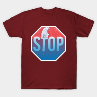 STOP Global Warming Ice Bear Melting Polar Caps T-Shirt